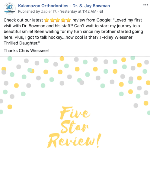 5 star facebok review